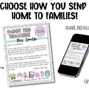 Meet The Teacher Template, Newsletter, Open House, Back to School, Classroom Decor, Pastel Colors, Editable Canva Template, Instant Download image 6
