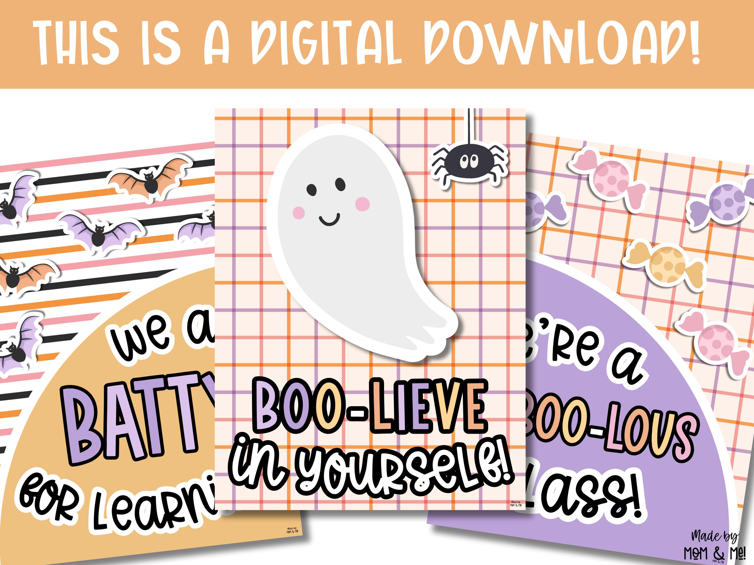 Classroom Posters for Halloween, Fall Bulletin Board, Spooky Season ...