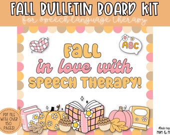 Logopädie: Bulletin Board Herbst, Herbst Printable, SLP Klassenzimmer Dekor, Groovy Klassenzimmer Thema, Instant Download