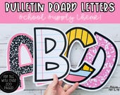 School Supply Bulletin Board Alphabet Letters Classroom Decor Teacher Printable Seasonal Decor for Education Back to School Classroom Theme