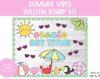 Summer Bulletin Board, End of School Year, Summer Countdown, Beach Bulletin Board, Seasonal Classroom Decor, Teacher Door Decor Kits