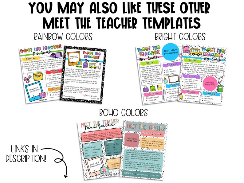 Meet The Teacher Template, Newsletter, Open House, Back to School, Classroom Decor, Pastel Colors, Editable Canva Template, Instant Download image 9