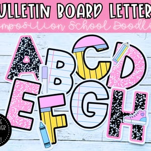 Bulletin Board Alphabet Buchstaben Zusammensetzung Klassenzimmer Dekor Lehrer druckbare saisonale Dekor für Bildung zurück zu Schule Klassenzimmer Thema