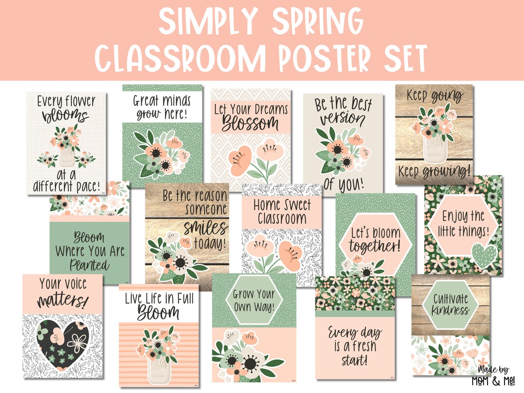 Spring Bulletin Board, Printable Motivational Posters, Teacher Poster