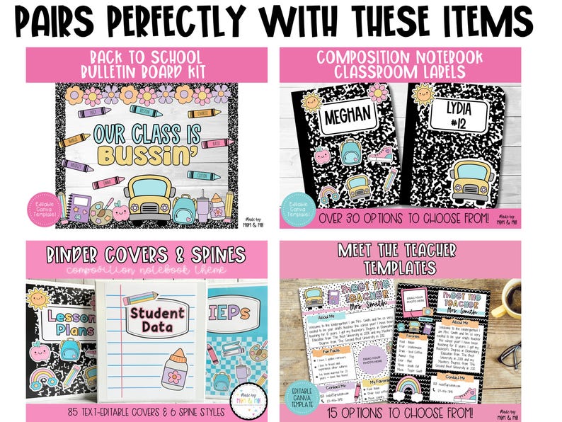 Composition Notebook Alphabet Letters, Bulletin Board Classroom Decor ...