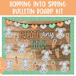 Spring Bulletin Board Kit, Easter Display, Spring Door Decor, April Bulletin Board, Printable Classroom Decoration, Seasonal Classroom Decor