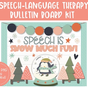 Speech Therapy Room Decor, Bulletin Board Kit, Speech-language Therapy ...
