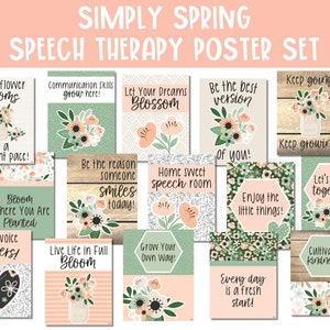 Speech Therapy Room Decor, Spring Bulletin Board, Spring Posters Classroom, Speech Therapy Printable, Seasonal Classroom Decor