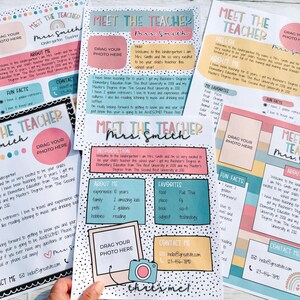 Boho Meet The Teacher Template: Editable Newsletter (Canva, Instant Download) image 2