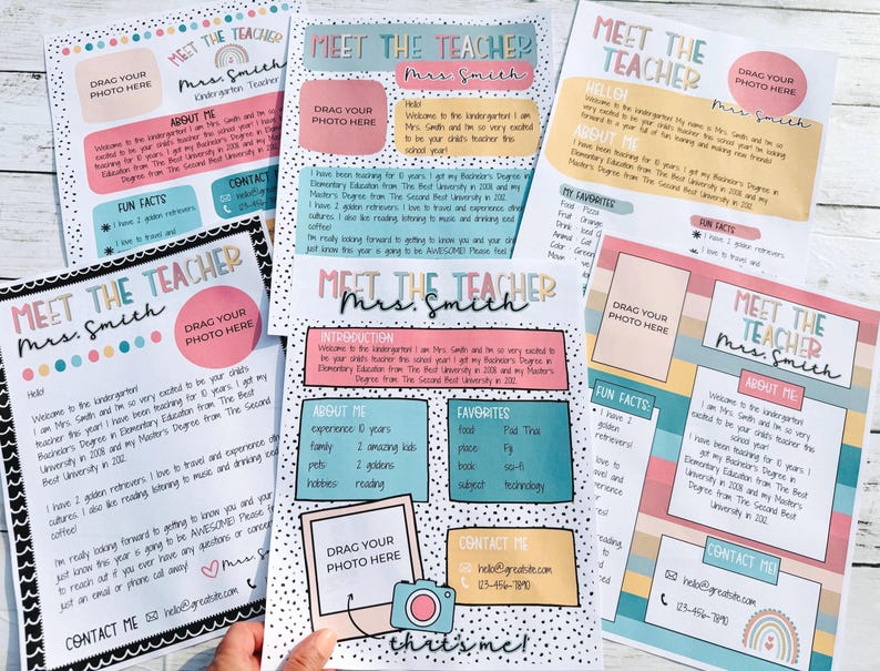 Boho Meet The Teacher Template: Editable Newsletter (Canva, Instant Download) image 2