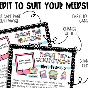 Meet The Teacher Template, Newsletter, Open House, Back to School, Classroom Decor, Pastel Colors, Editable Canva Template, Instant Download image 2