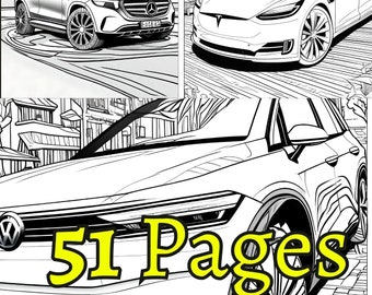 Coloring Pages Electric Car Models 51 Pages