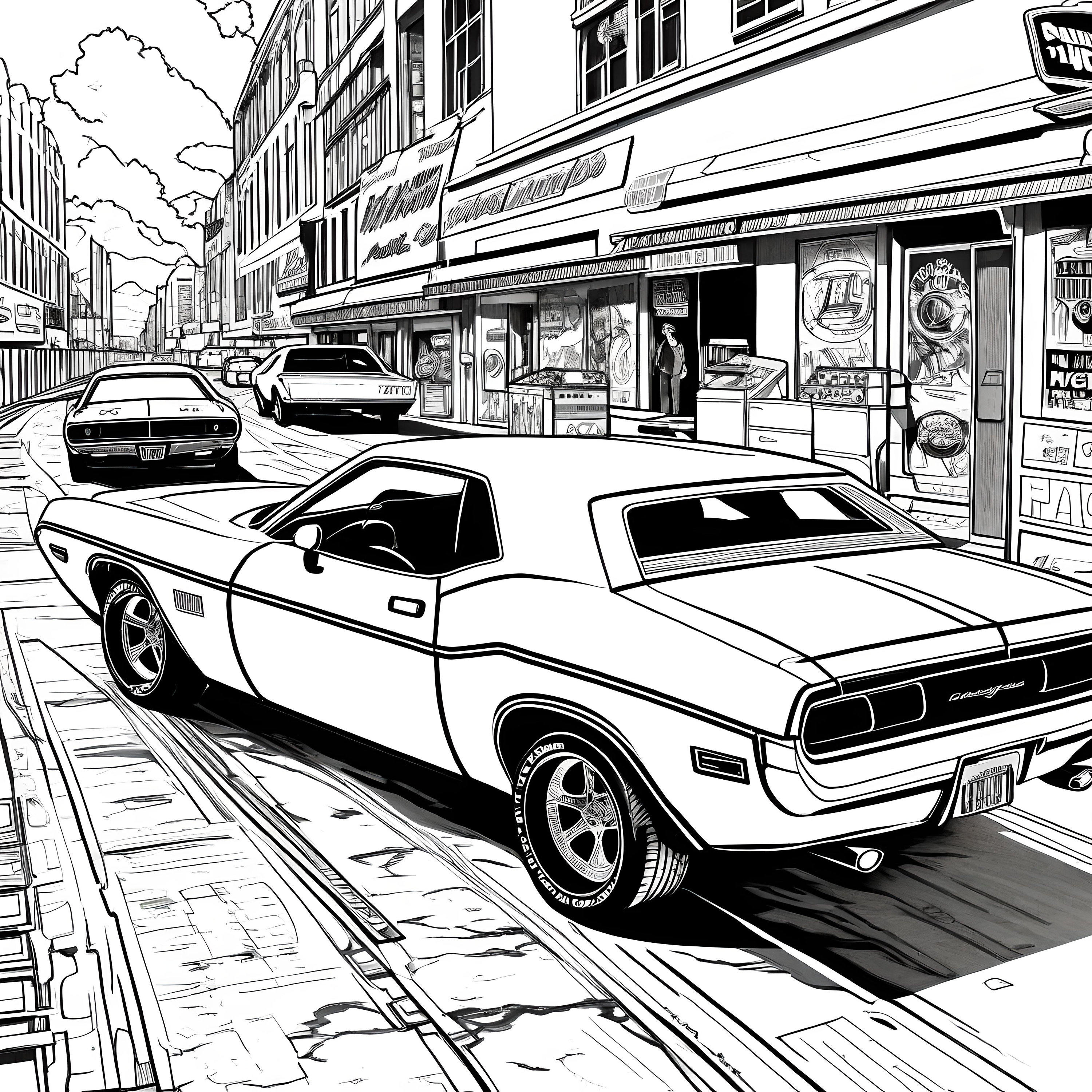 Muscle Cars Coloring Pages BEST 24 Pages Chevrolet Camaro, Ford Mustang