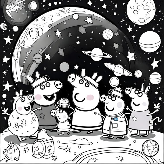 Família Pig  Peppa pig coloring pages, Peppa pig colouring, Peppa