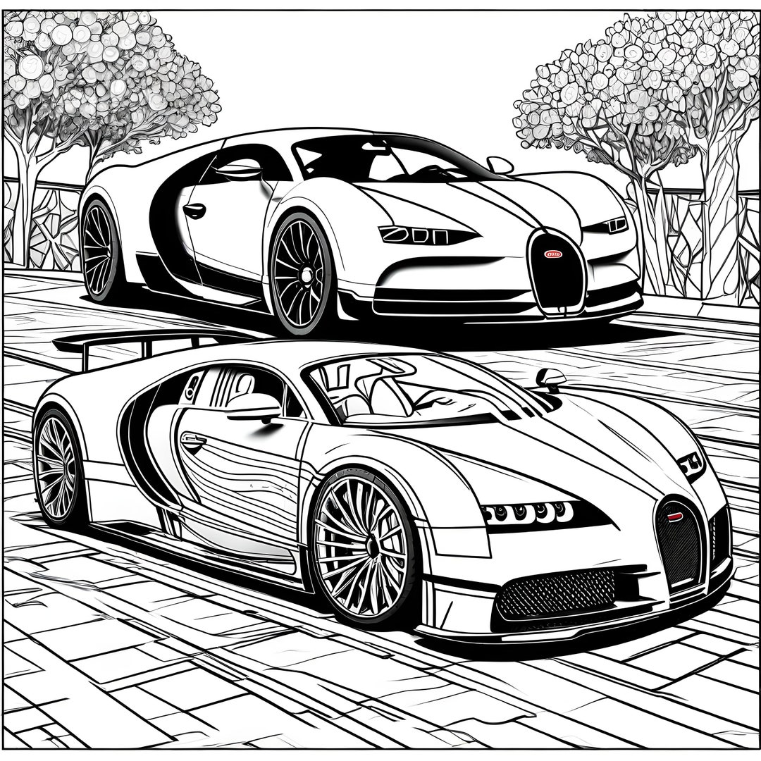 Bugatti Coloring Pages 19 TOP Pages Bugatti Veyron, Bugatti Chiron