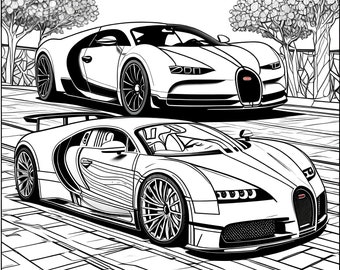 Bugatti Coloring Pages 19 TOP Pages Bugatti Veyron, Bugatti Chiron, Bugatti Divo, Bugatti La Voiture Noire