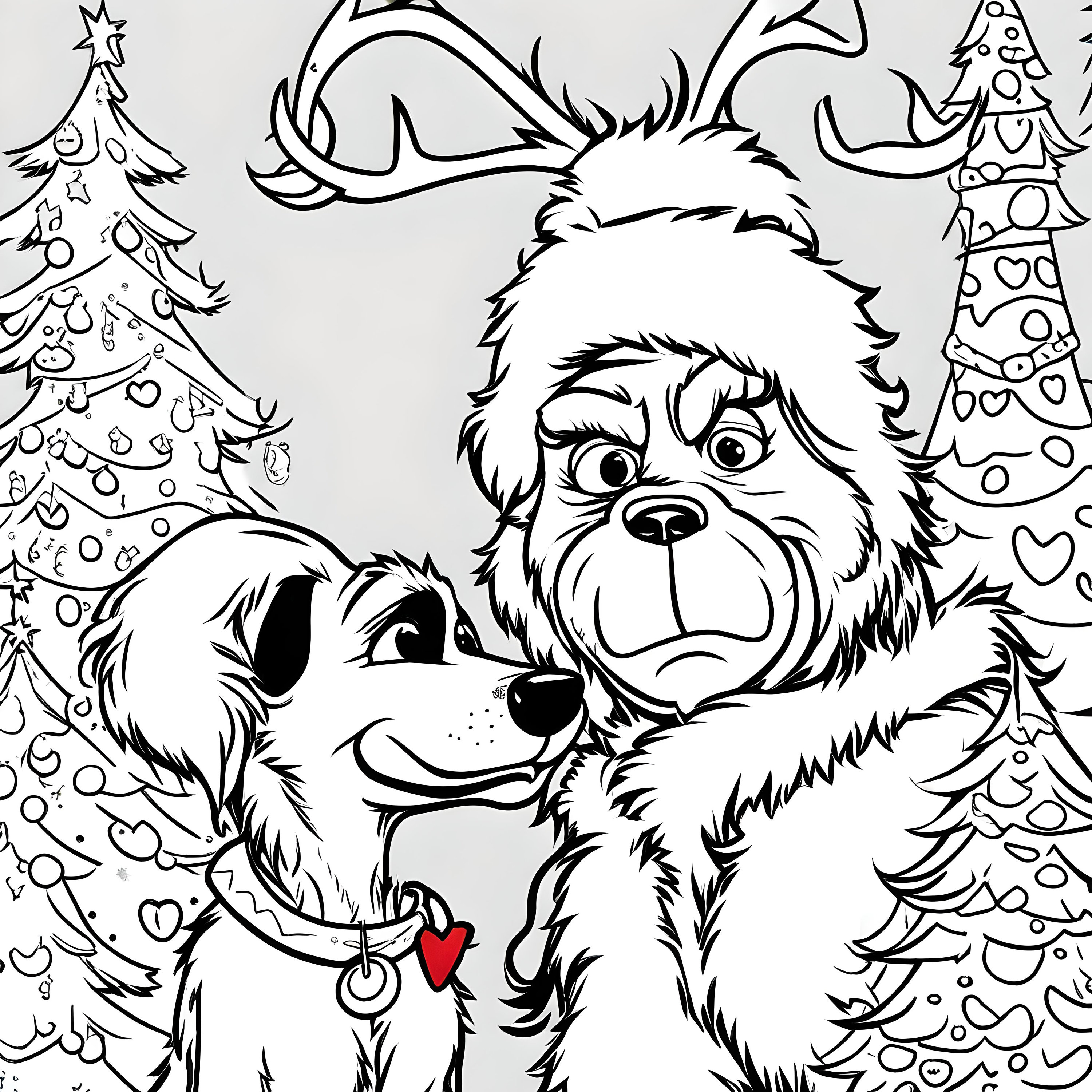Grinch Coloring Page 22 Pages Grinch Stealing Christmas Presents - Etsy