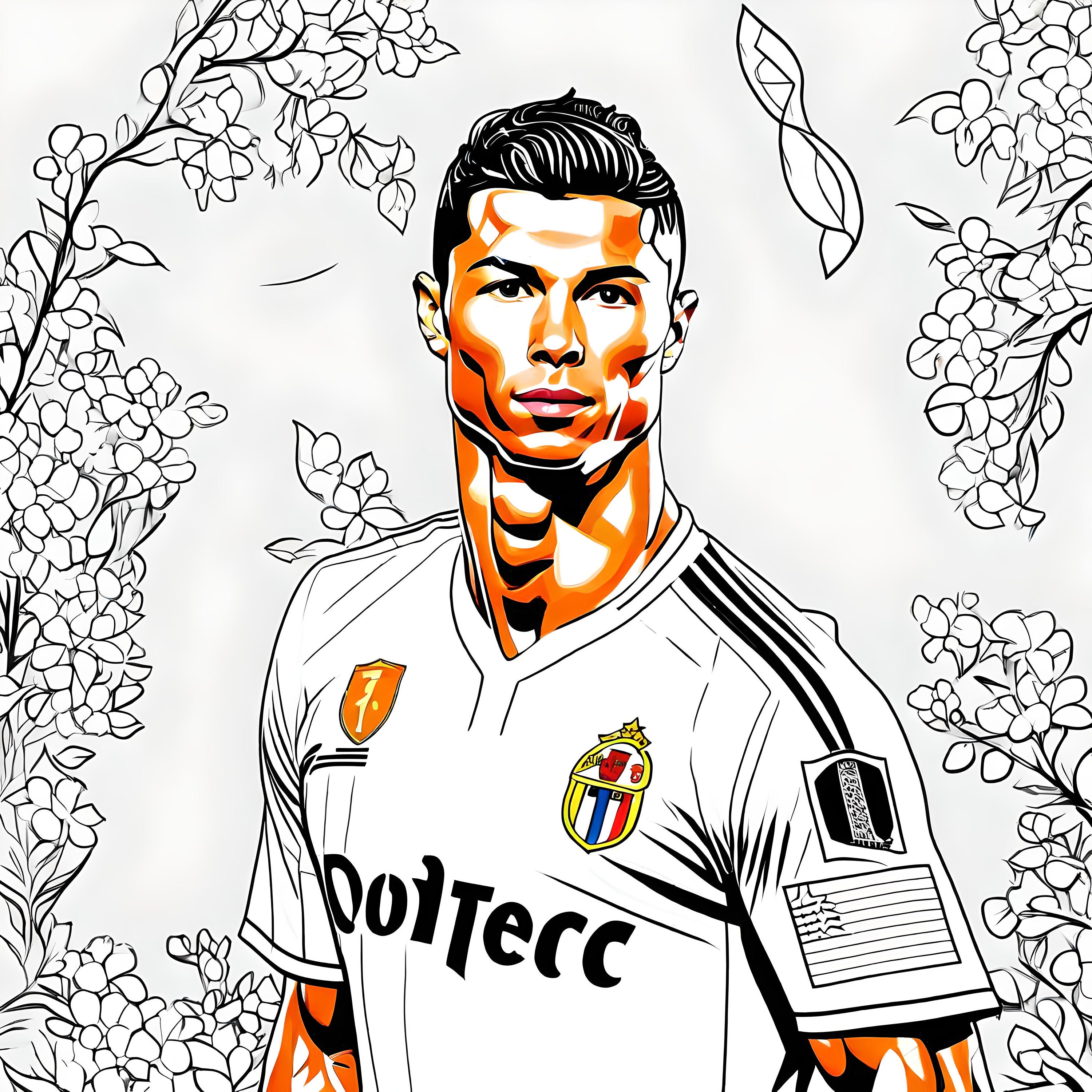 Cristiano Ronaldo Coloring Pages for Kids - Printable Soccer