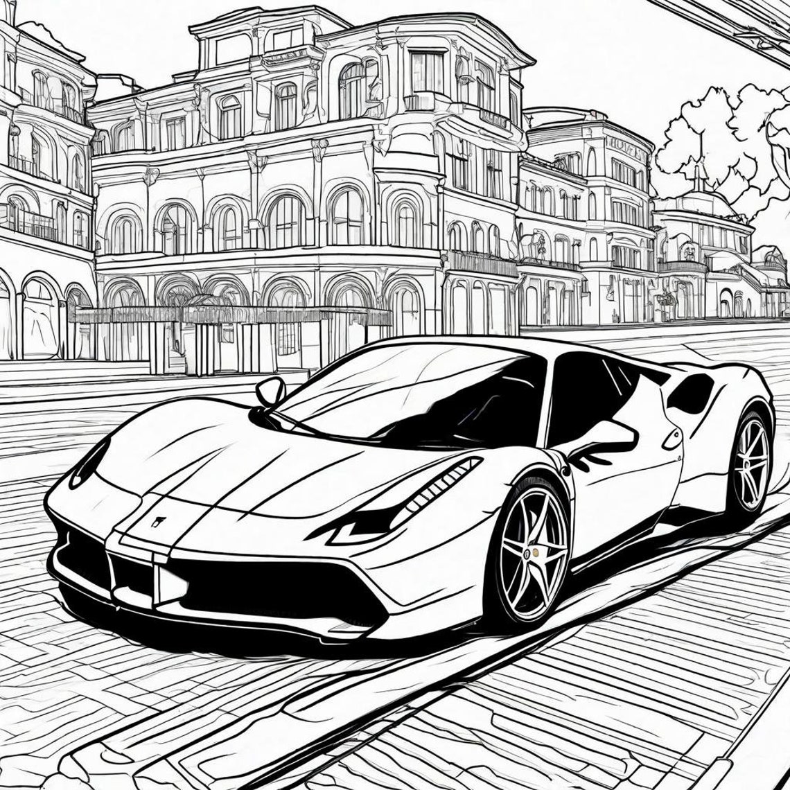 Sport Cars Coloring Lamborghini Ferrari Porsche 40 TOP Pages - Etsy