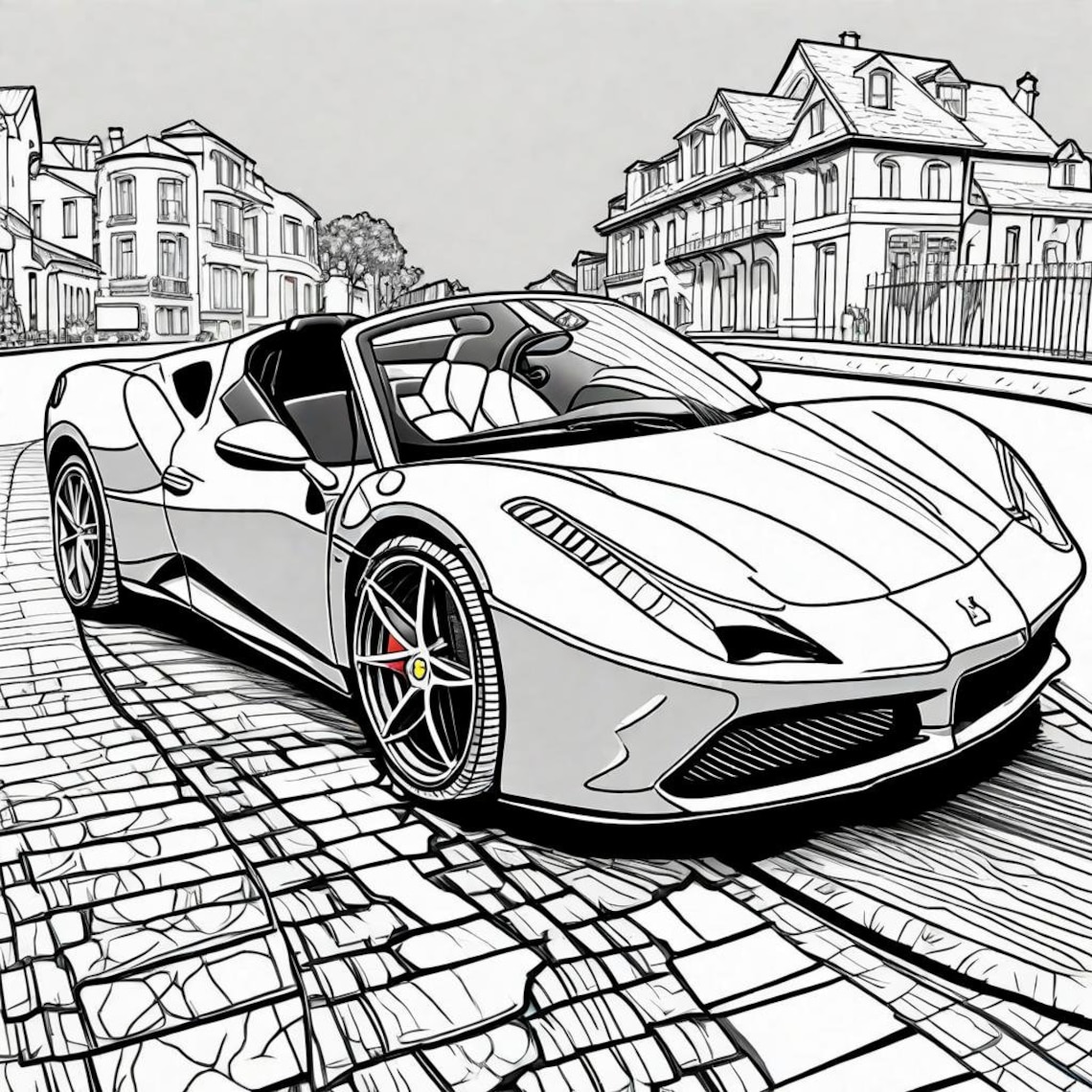 Sport Cars Coloring Lamborghini Ferrari Porsche 40 TOP Pages - Etsy