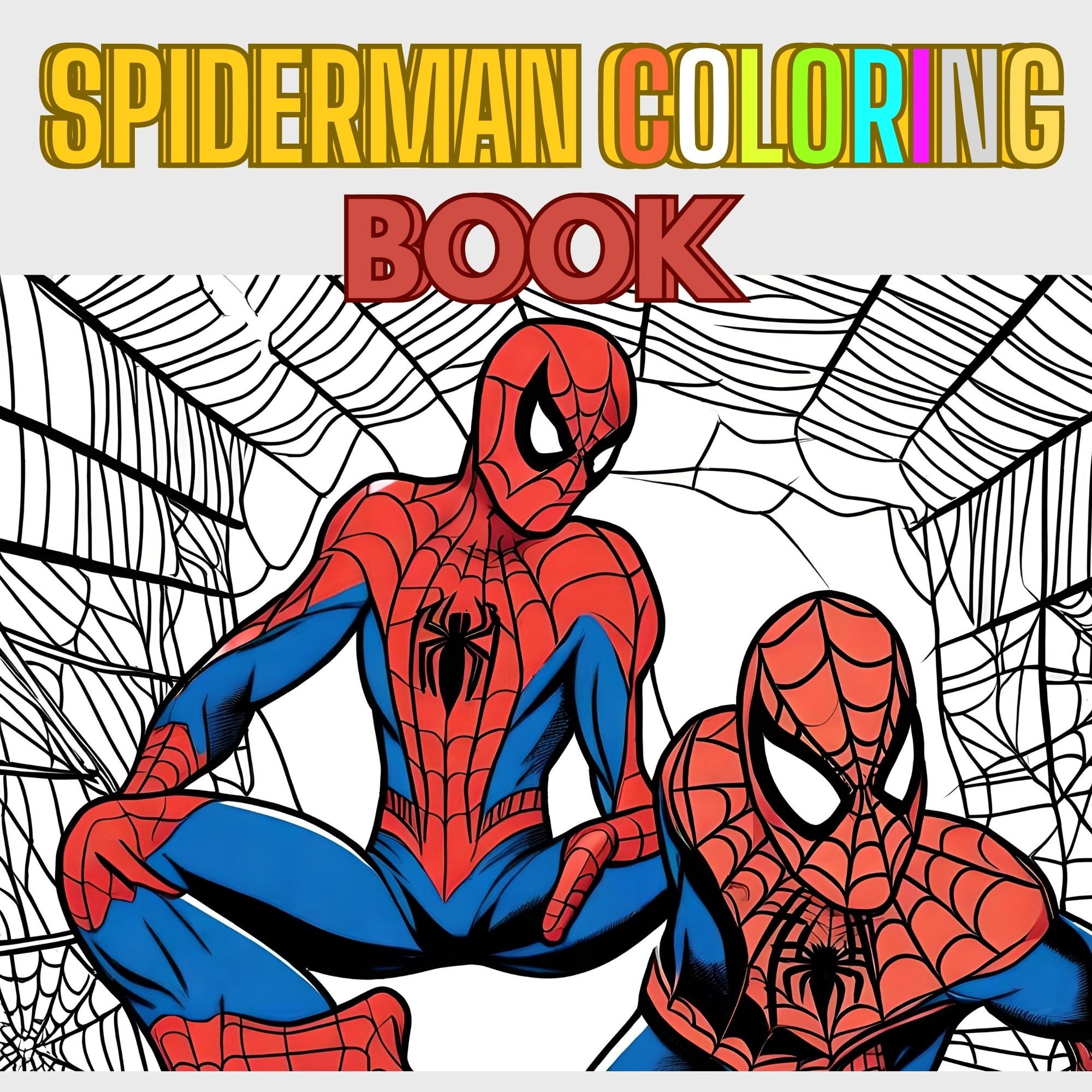 Jumbo Giant Spider Man Coloring Book Vintage 1983 Super Size USA