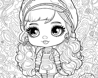 Dolls Coloring Page 24 PAGES.  Dolls Wonderland Color Pages Doll Coloring Pages