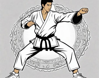 Karate and Taekwondo Coloring Pages 22 TOP PAGES Karate Coloring Pages