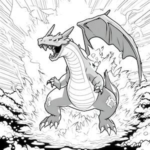 Charizard Coloring Page 20 Pages