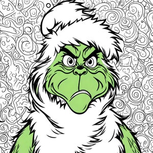 Grinch Coloring Page 22 Pages Grinch Stealing Christmas Presents - Etsy