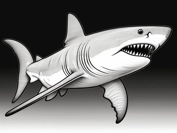 サメのぬり絵ページ 26 トップぬり絵ページ サメのぬり絵 ジンベイザメ