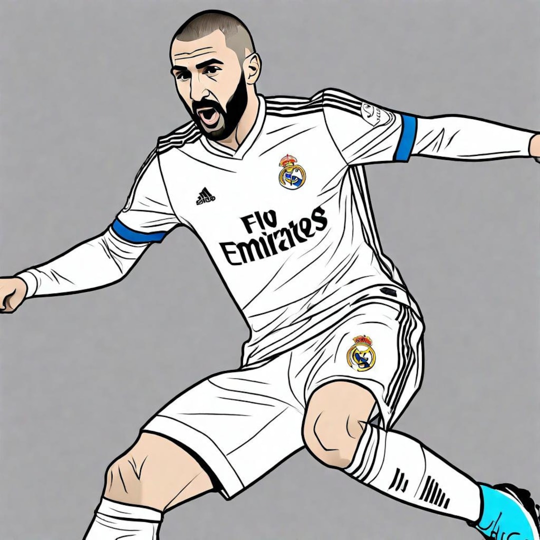 Real Madrid Coloring Pages 17 TOP PAGES Real M Coloring Pages Karim