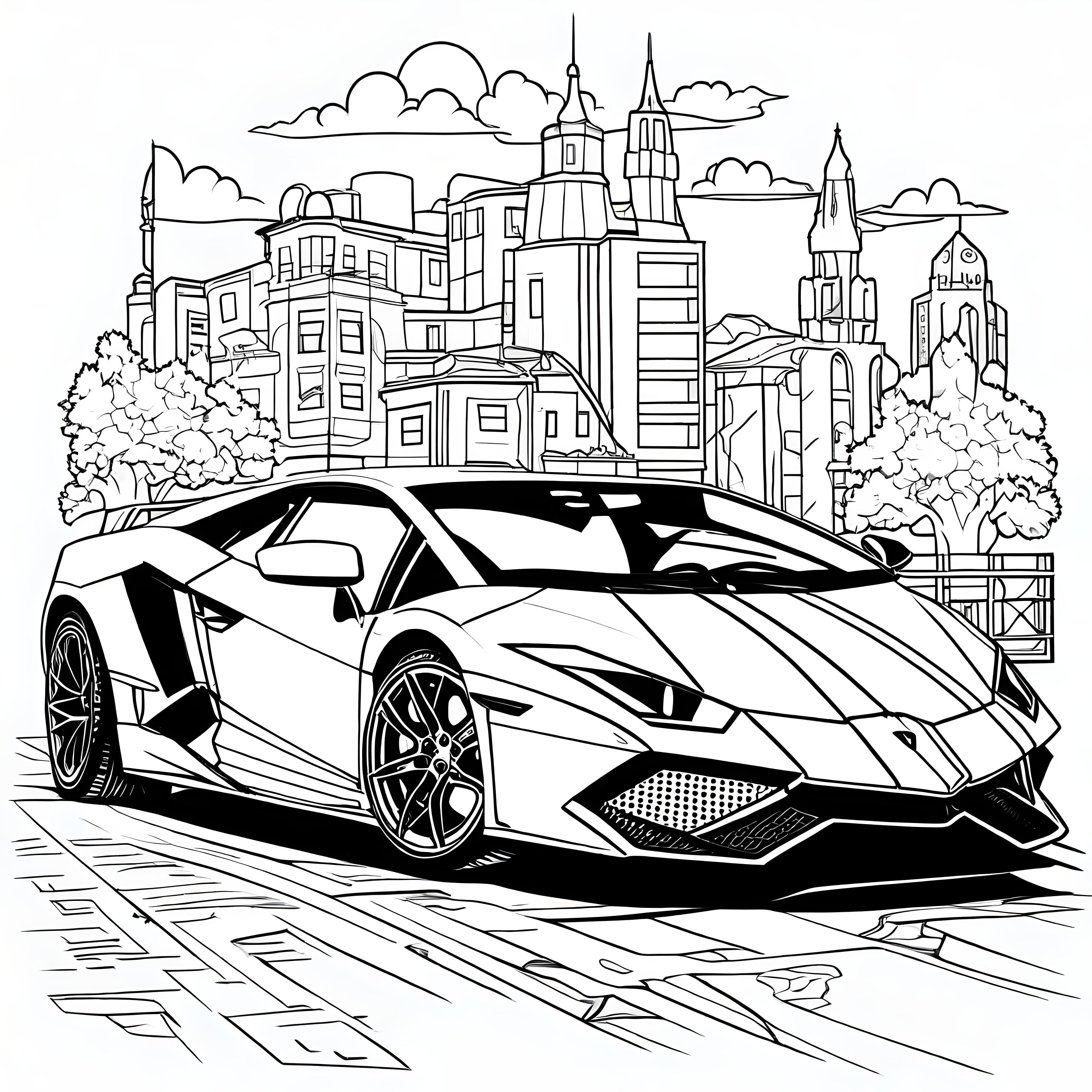 Super Cars Malvorlagen Ferrari Bugatti Porsche 20 Seiten