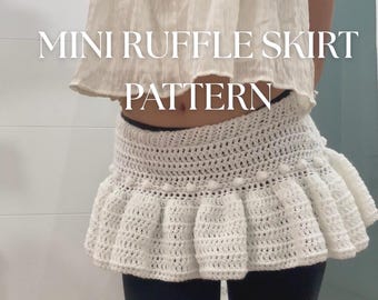 Crochet Mini Ruffle Skirt Pattern | Shoujo Style | Beginner Friendly | PDF