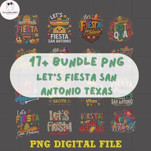 17+Let’s Fiesta Bundle PNG, Cinco De Mayo Sublimation, San Antonio Party Graphic, Mexican Tequila Margarita Design, Trendy PNG