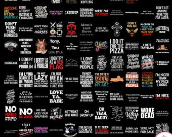 110+Sarcastic PNG Bundle, Sarcasm PNG Bundle, Funny Sarcastic, Funny Png Design, Sarcastic Quotes Png, Adult Humor, Commercial Use