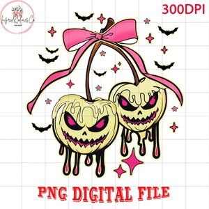 Pumpkin Cherries Autumn Girly png, Halloween Pumpkin png, Fall pumpkin png, Pumpkin Cheeries Coquette Png, Fall png, Girly png