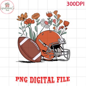 花柄フットボールヘルメットpng、レトロフットボールpng、フットボールPng、試合日png、タッチダウンシーズンpng、コケットフットボール、秋のフットボールpng
