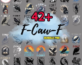 42+ F-Caw-F  PNG, Funny Raven Design Png, Retro Crow PNG, Gothic Crow Art Png, Black Crow PGN, Crow Lover Gifts, Trendy Png design