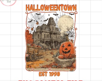 HalloweenTown Est 1998 Png, Halloweentown Png, Pumpkin Png, HalloweenTown 1998 Design, Halloween png bundle, instant download