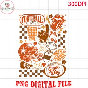 Football png Football Game Day Png Football Fall Autumn Png Floral Football Png Touchdown Season Png Football Coquette Bow Football Fall Png