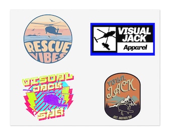 Folha de adesivos do Visual Jack, Rescue Vibes, Sunset SAR, YTK SAR