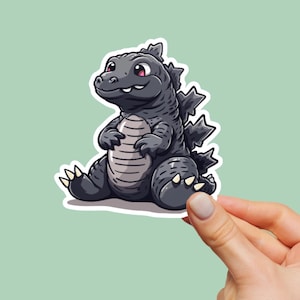 Godzilla Sticker, Tumbler Sticker, Water Bottle Sticker, Vinyl Sticker, Kindle Sticker, Godzilla Sticker Vinyl, Baby Godzilla, Laptop Decal
