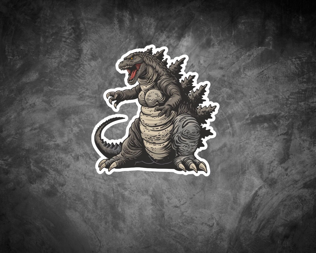 Godzilla Sticker, Tumbler Sticker, Water Bottle Sticker, Vinyl Sticker ...