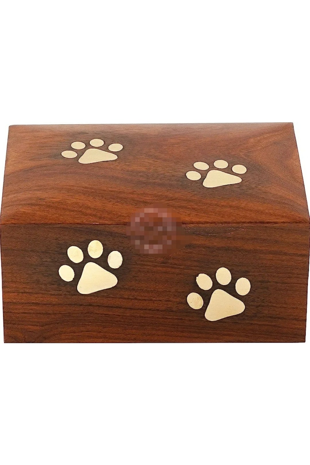 Rosewood Epoxy New Pet Urn for Ashes Memorial Keepsake Box for Pet