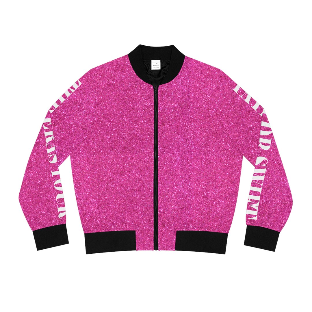 Eras Tour Pink Glitter Bomber Jacket Eras Tour Merch TS Etsy