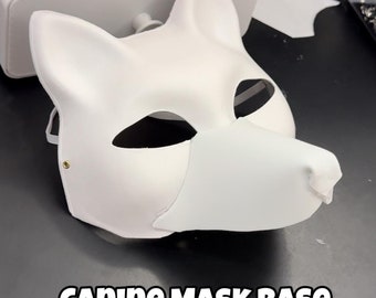 Therian Fox Mask Base - Masquerade Kitsune Mask - Etsy