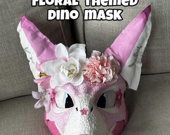 Floral Theme Dino Mask
