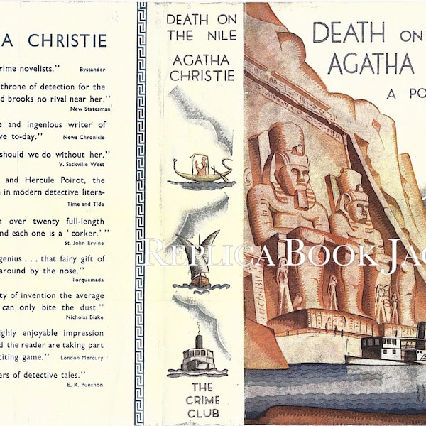 Death on the Nile (Agatha Christie) - a high-quality facsimile jacket for the 1st UK Edition of 1937