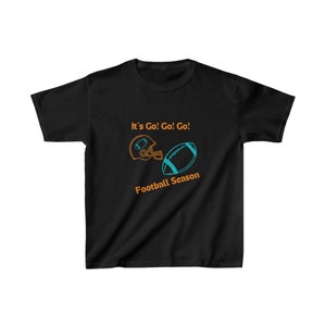 Football Season Kinder Shirt - Go Go Go Delfine - Miami Football - Weiß - Schwarz Grau - Kids Heavy Cotton ™ T-Shirt