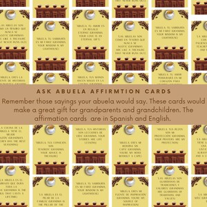 Abuela and Grandma Affirmation Cards in English and Spanish -Printable Digital Download- Bilingual- Ingles y Espanol